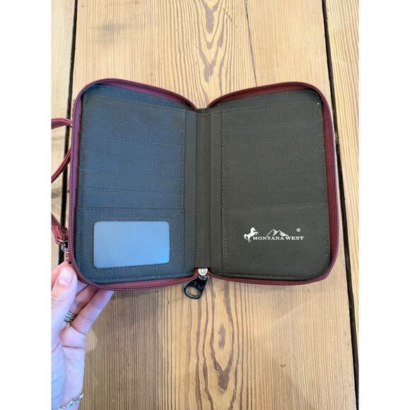 Montana West‎ Crossbody Red Western Studded - Picture 7 of 8